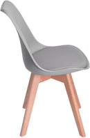 Habita The Shop Set de 4 Sillas Tipo Eames Minimalistas Gris