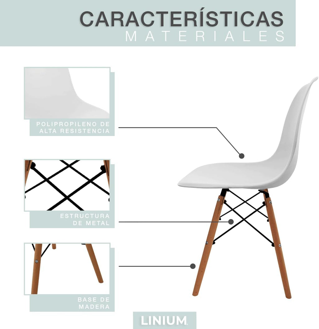 LINIUM Silla Minimalista Blanco – Vale Pay