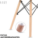 GAON Juego de 4 Sillas con Botones Diseño Elegante y Vanguardista Café