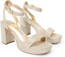 DREAM PAIRS Tacones de Plataforma con Punta Cuadrada