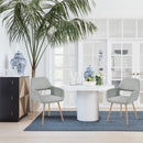 Furniture Juego de 2 Sillas de Comedor con Brazos Gris