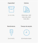 COMEX Vinimex TOTAL Antiviral y Antibacterial Satinado 1 Litro Blanco