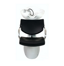 LETMEX Maletti Lavabo de Cerámica KATY WHAT de Una Sola Pieza 4249 Negro con Blanco Envío Gratis a Todo México