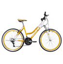 Benotto Kit Bicicleta para Mujer MADEIRA R26 21V FS Sunrace Frenos ”V” Acero Naranja + Casco GIRO Montaña Rosa + Luz Trasera USB JH818B Blanca Envío Gratis a Todo México